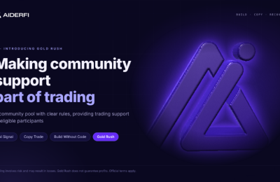 AiderFi Launches Gold Rush to Bring Community Support to Trading
